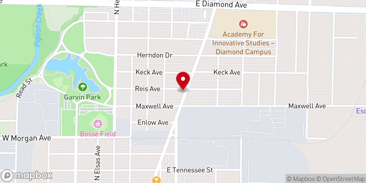 Map showing location of St Andrew's Anglican Church
