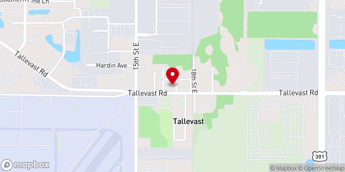 Map showing location of Mt Tabor Missionary Baptist
