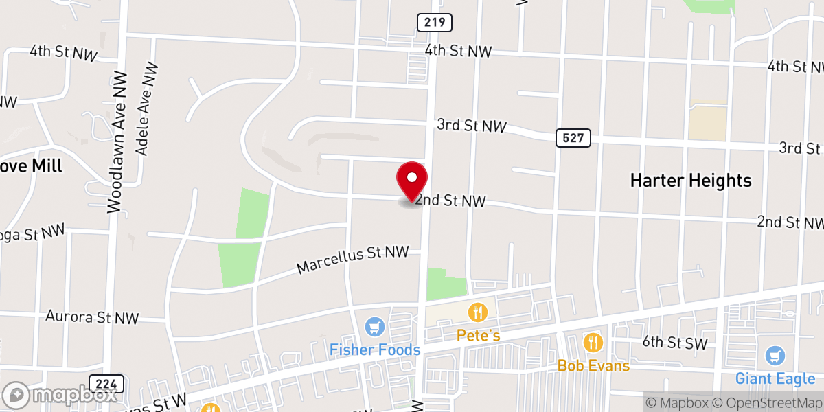 Map showing location of Whipple Avenue Baptist Church