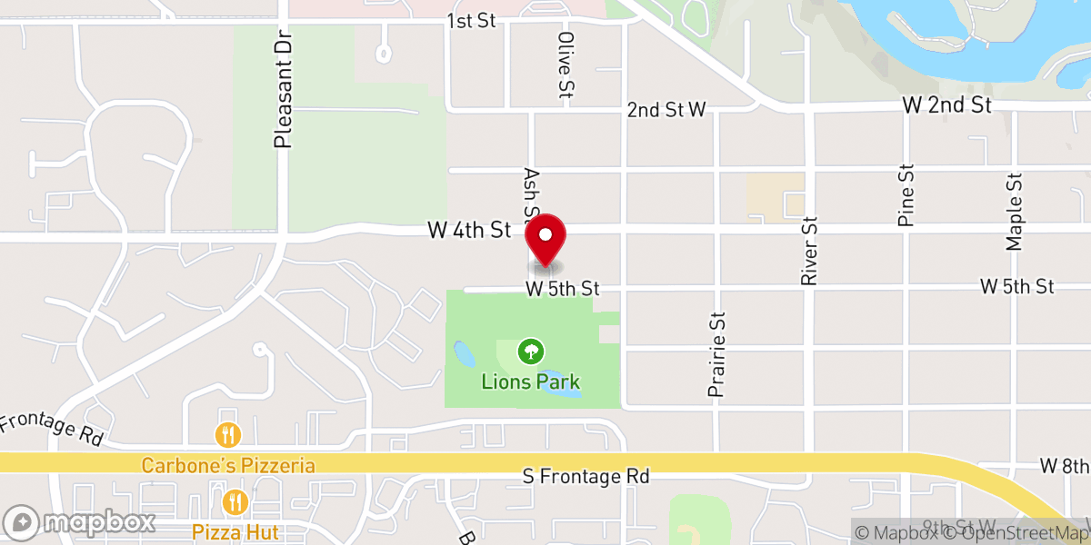 Map showing location of Immanuel Bible Chapel