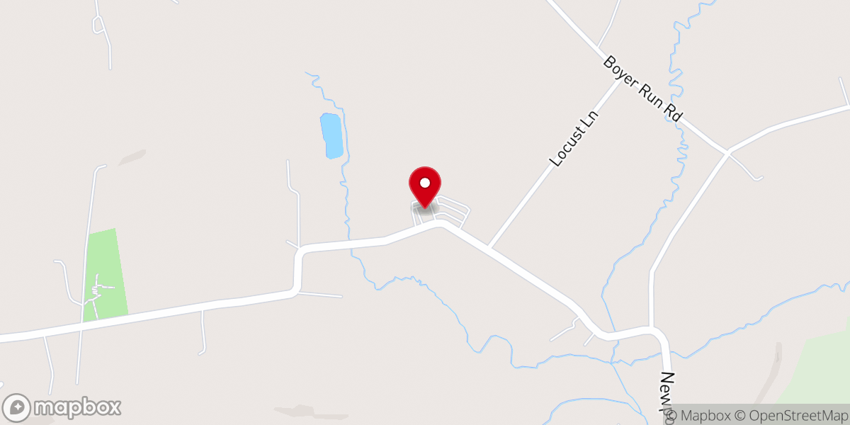 Map showing location of White Oak Mennonite Church, (Eastern Conference)
