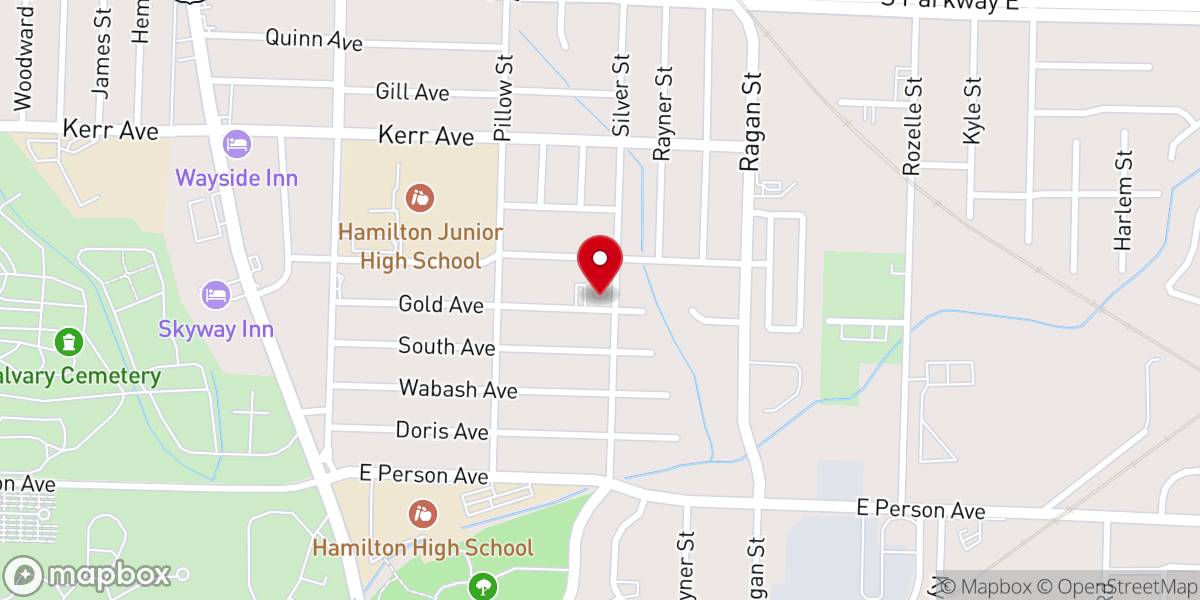 Map showing location of New Friendship Baptist Church