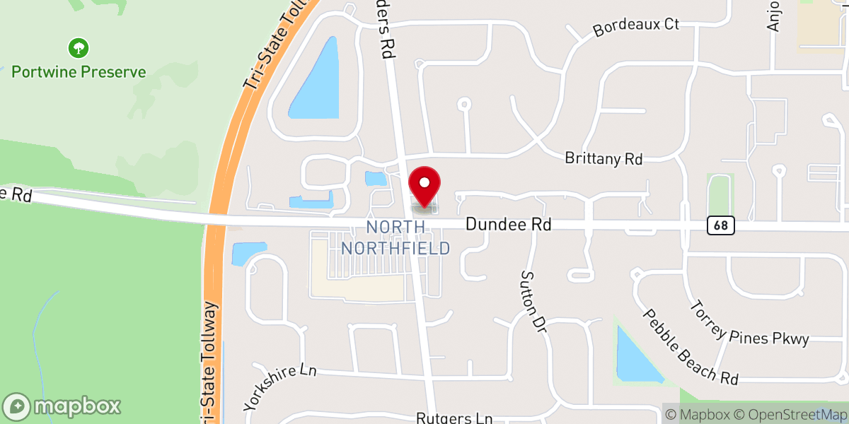 Map showing location of North Northfield United Methodist Church