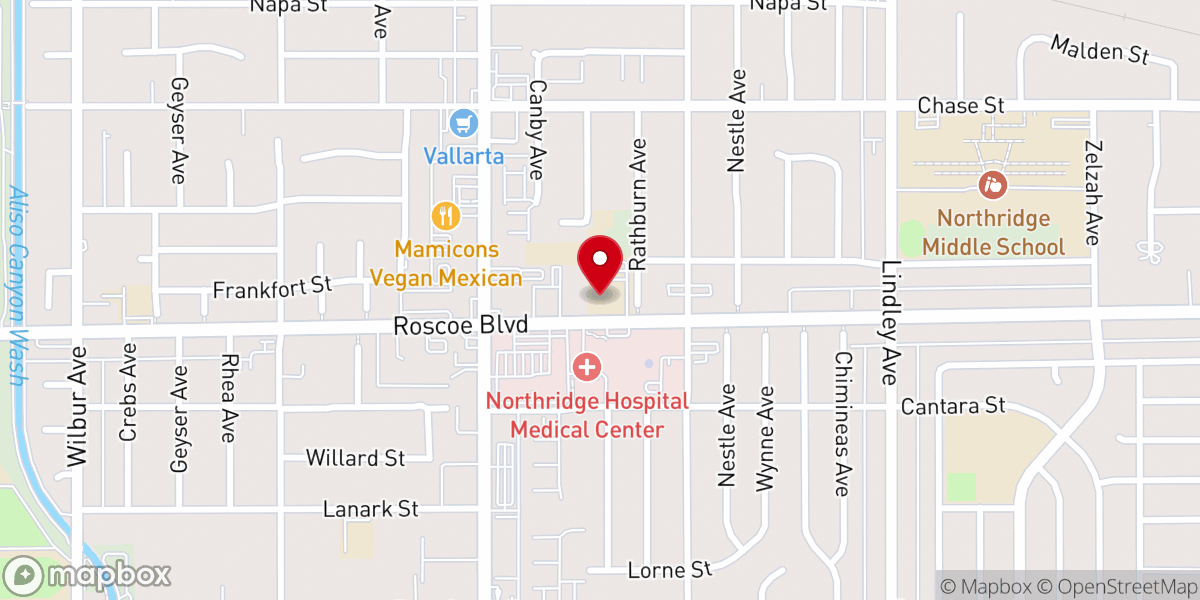 Map showing location of House Worship Center of Los Angeles Inc