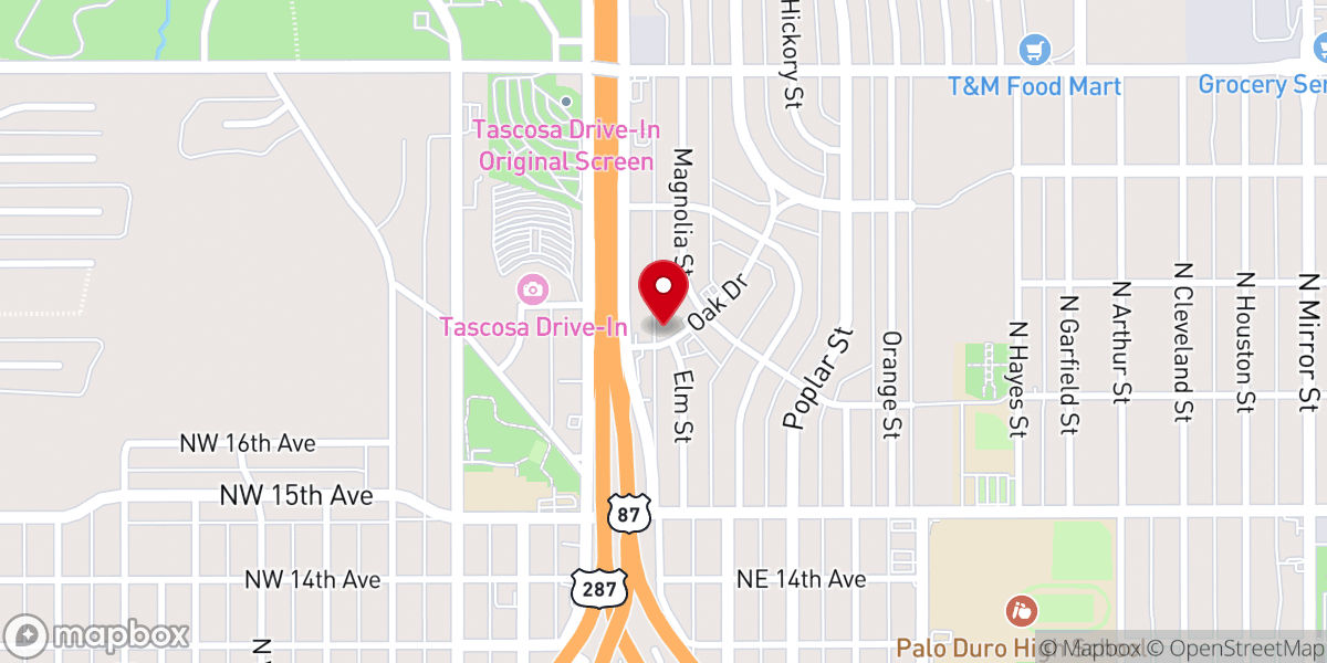 Map showing location of Pentecostal Temple Church of God In Christ