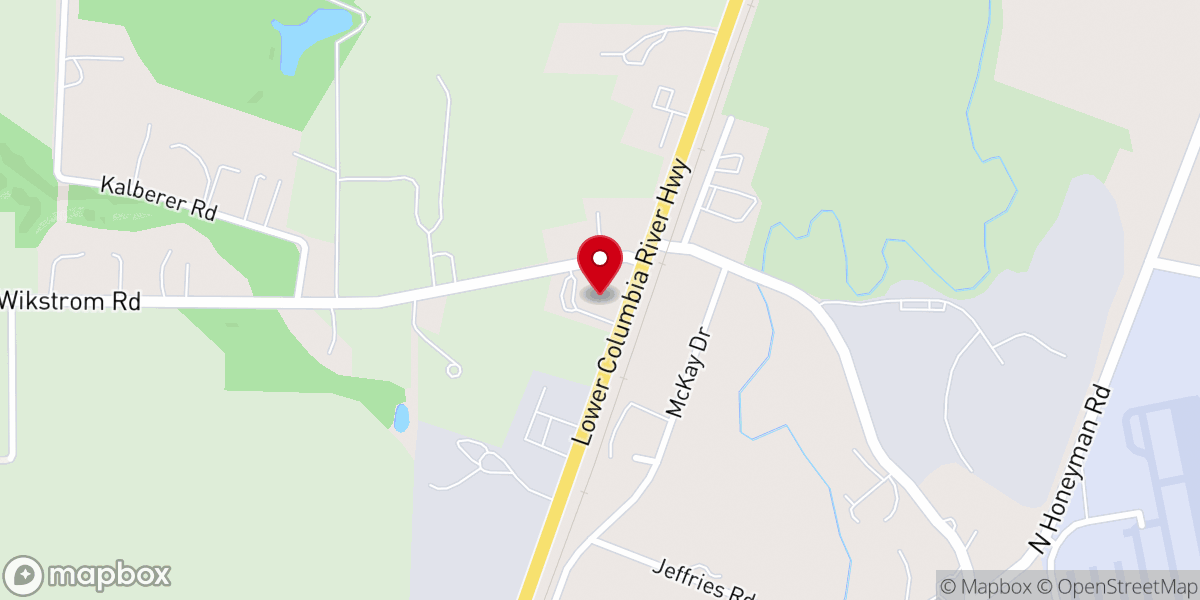 Map showing location of Scappoose Church of Christ