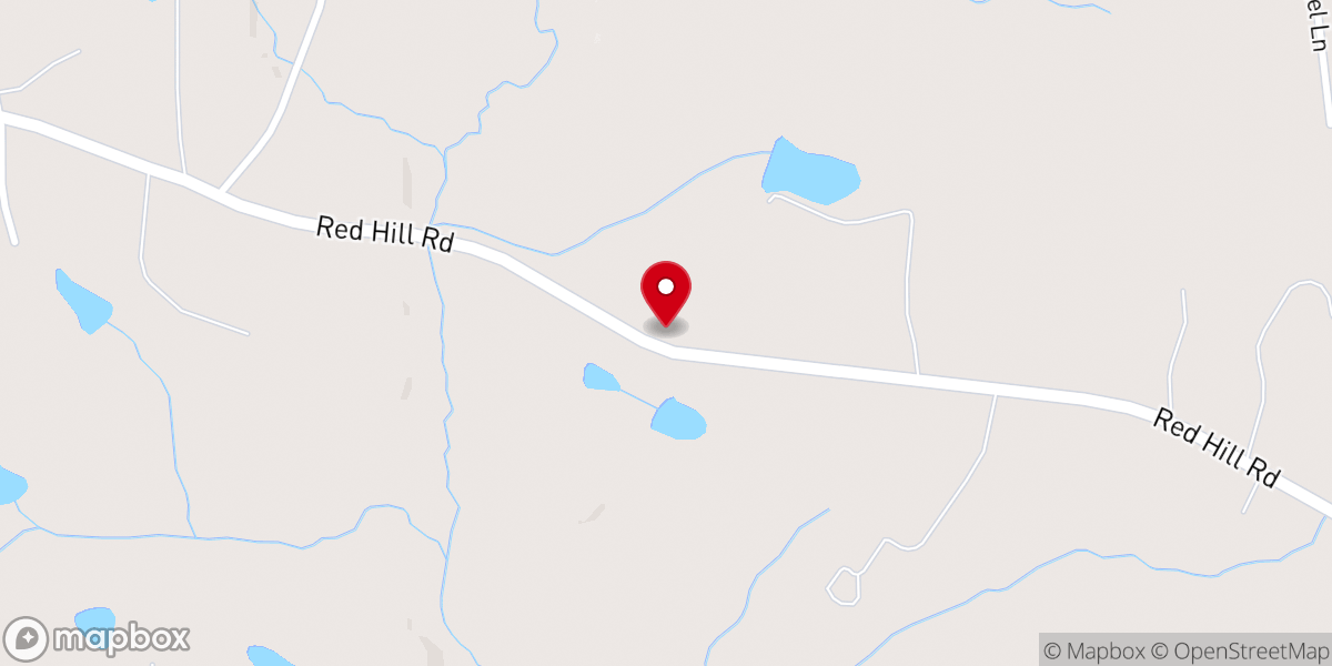 Map showing location of Red Hill Missionary Baptist Church