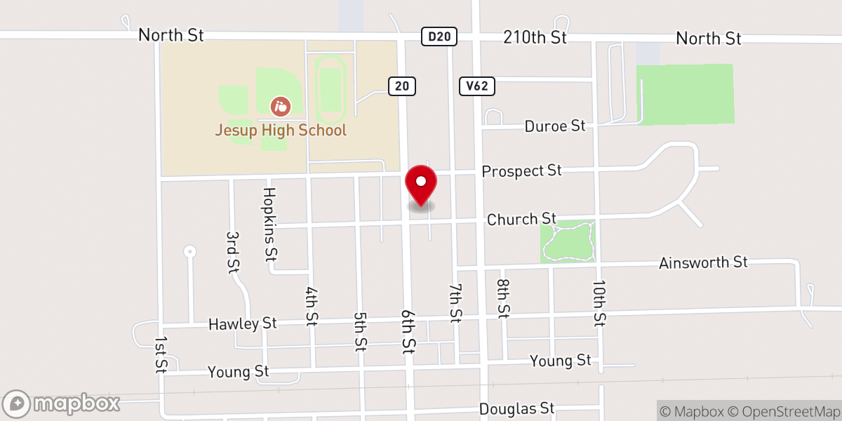 Map showing location of First United Methodist Church