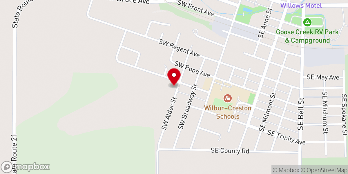 Map showing location of Sacred Heart Catholic Church
