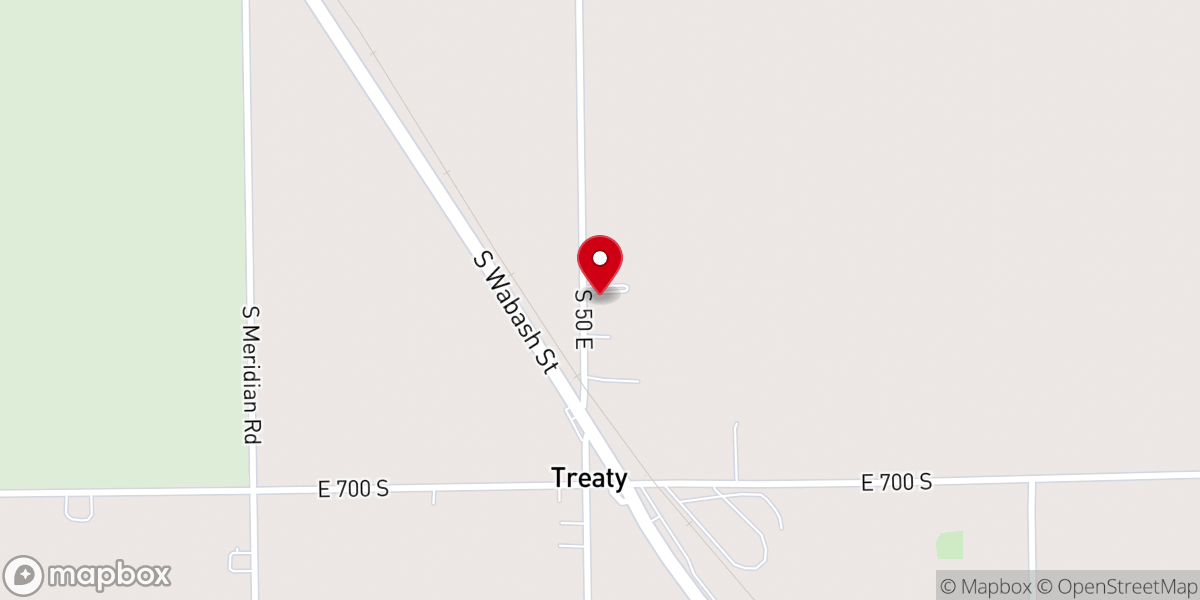 Map showing location of Church of Christ at Treaty