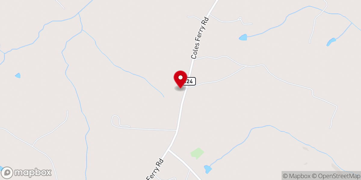 Map showing location of Ellis Creek Church