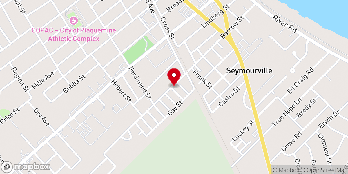 Map showing location of St John's Baptist Church