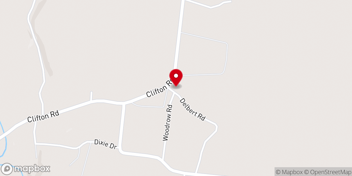 Map showing location of Robertson Chapel Church