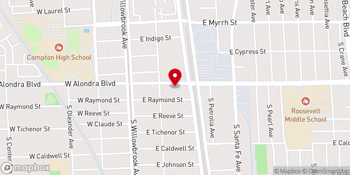 Map showing location of Palabra En Accion Edificando Familias Con Amor Los Angeles Ca