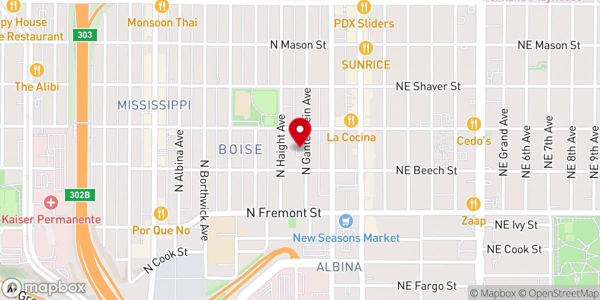 Map showing location of New Hope Missionary Baptist Church