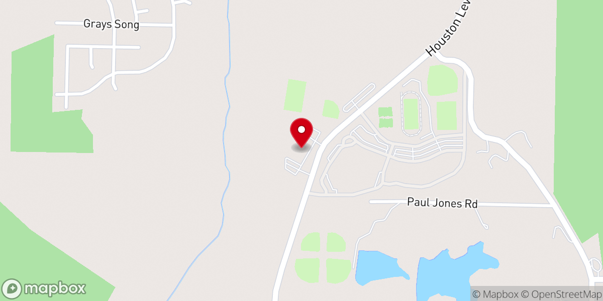 Map showing location of Crossroads Baptist Church