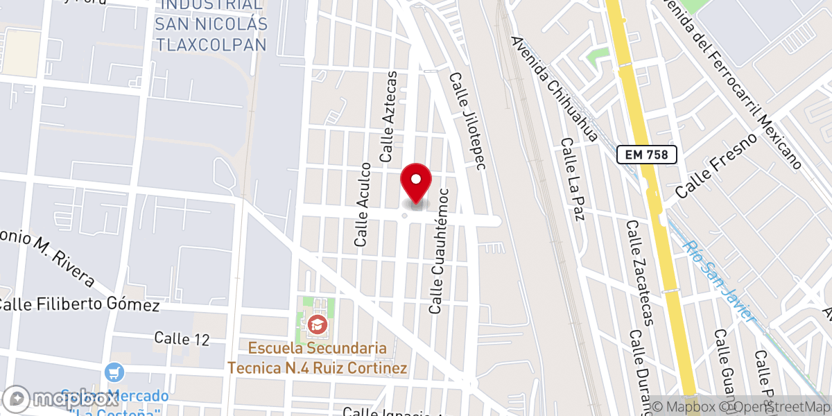 Map showing location of Santuario Diocesano de Nuestra Señora de Guadalupe