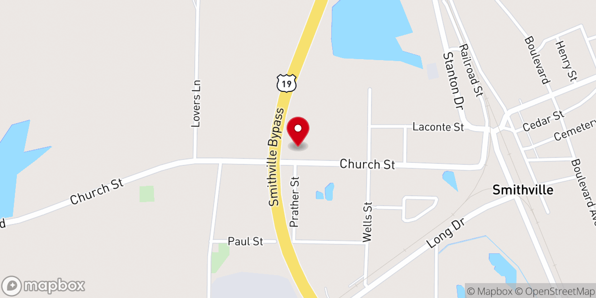 Map showing location of Dollar General