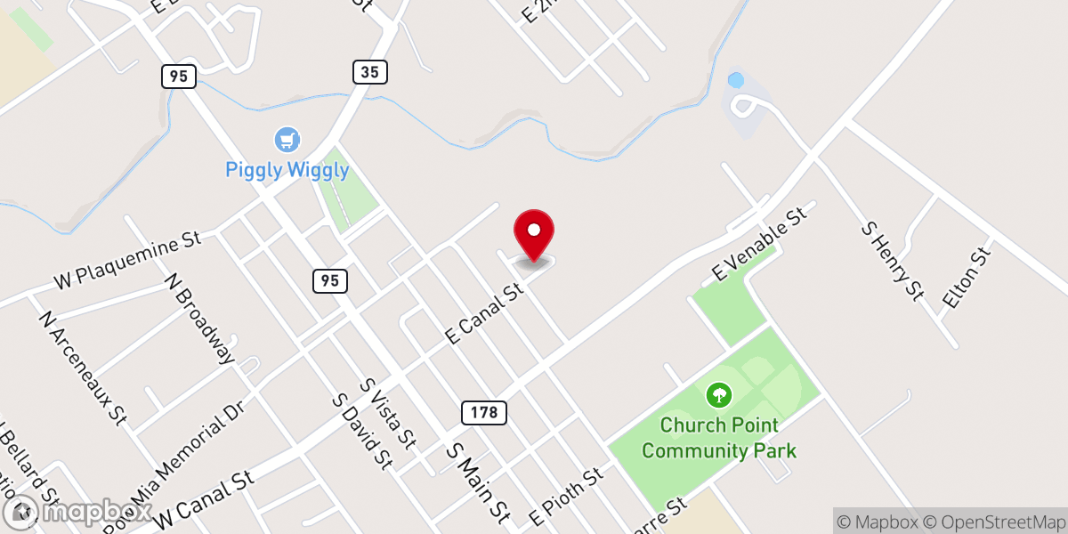 Map showing location of Evangeline Brokerage Co Inc