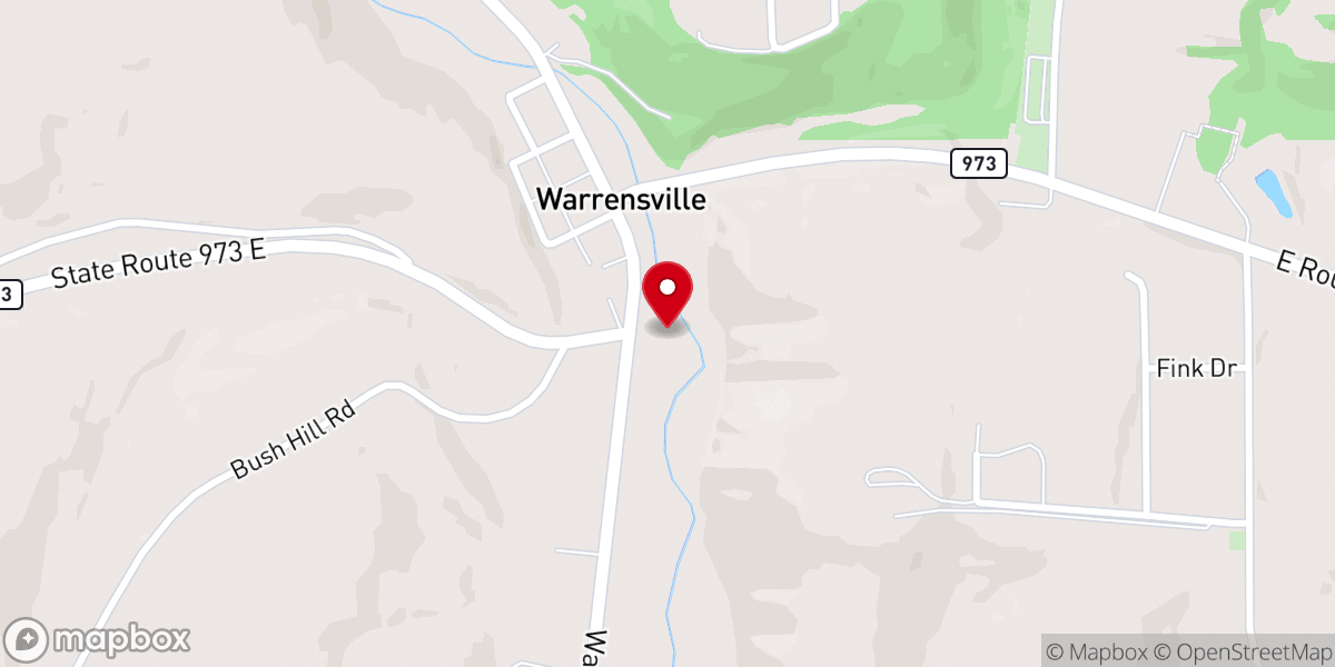Map showing location of Warrensville Community Church