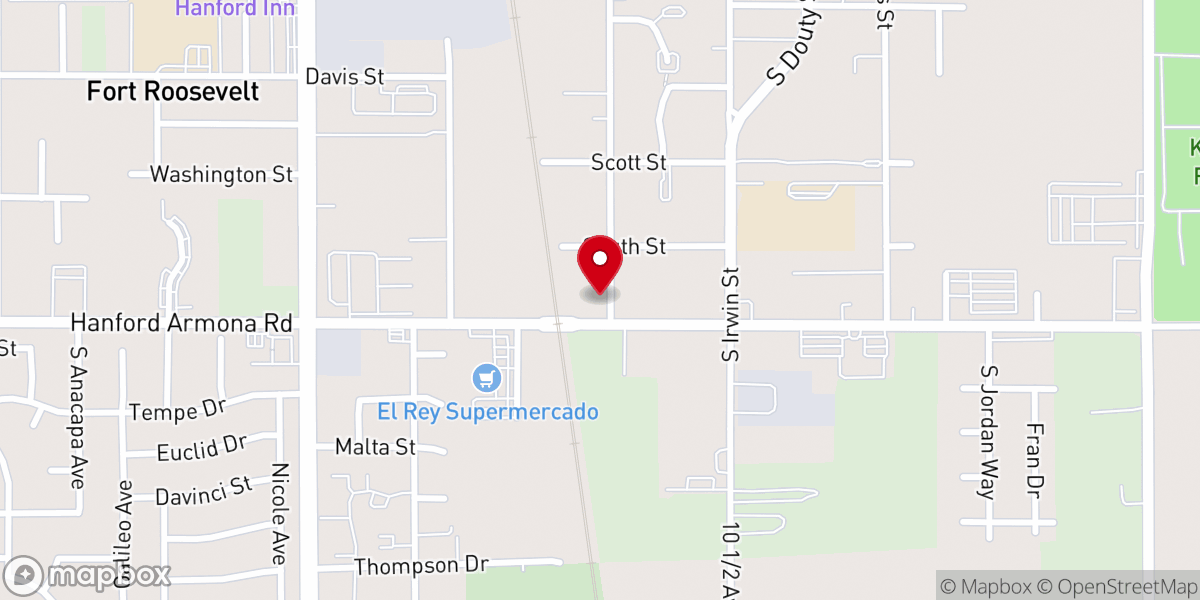 Map showing location of Folsom Temple Church of God in Christ