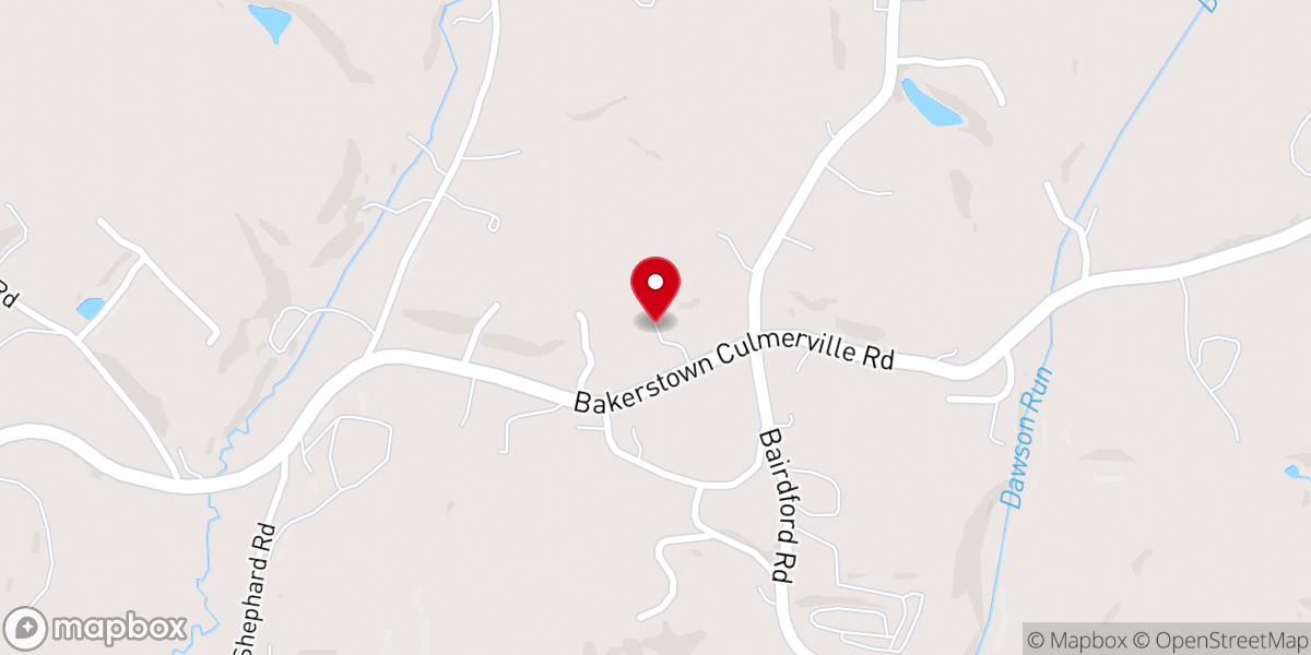 Map showing location of West Deer Bible Church