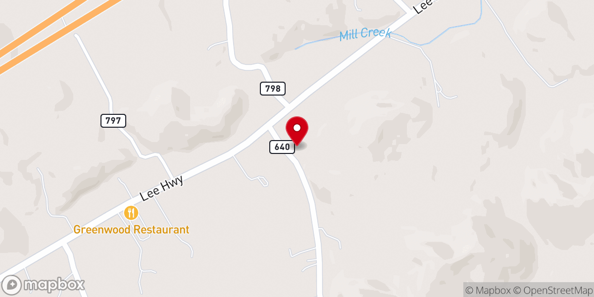 Map showing location of Ebenezer United Methodist Church