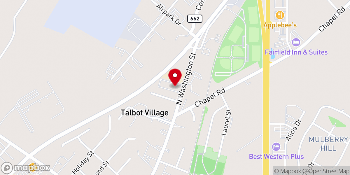 Map showing location of Easton Church of God