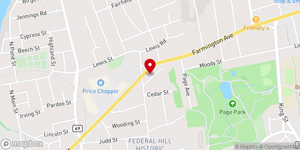 Map showing location of Grace Lutheran Church