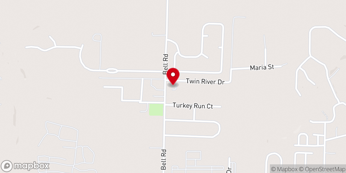 Map showing location of Twin Rivers Baptist Association