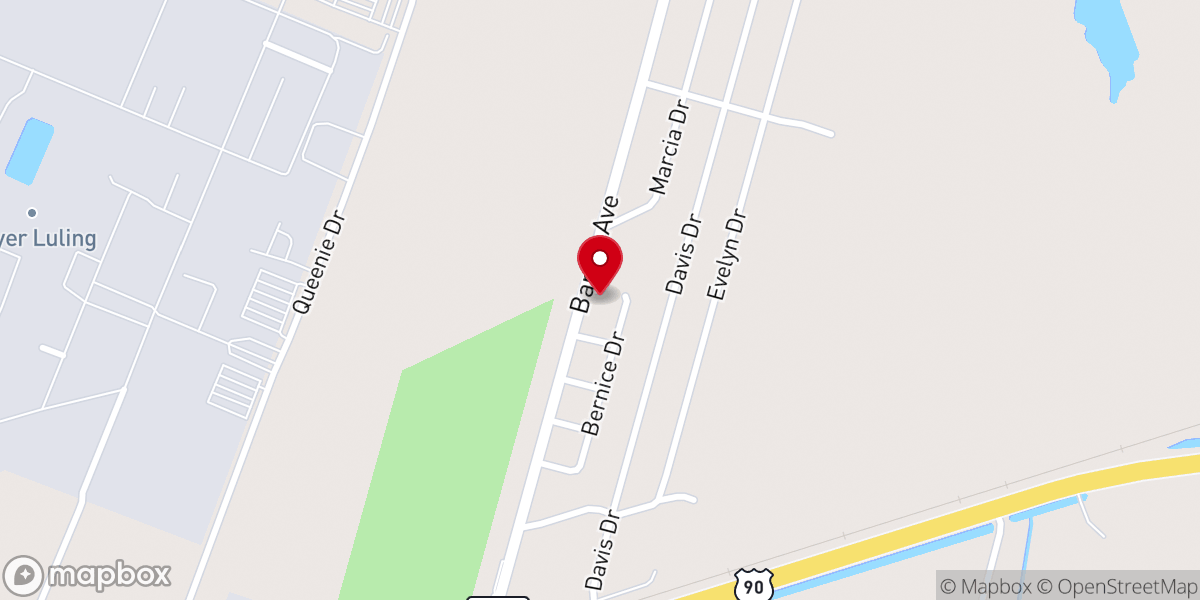 Map showing location of Barton Avenue Church of Christ