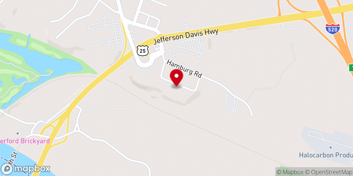 Map showing location of Carpentersville Baptist Church