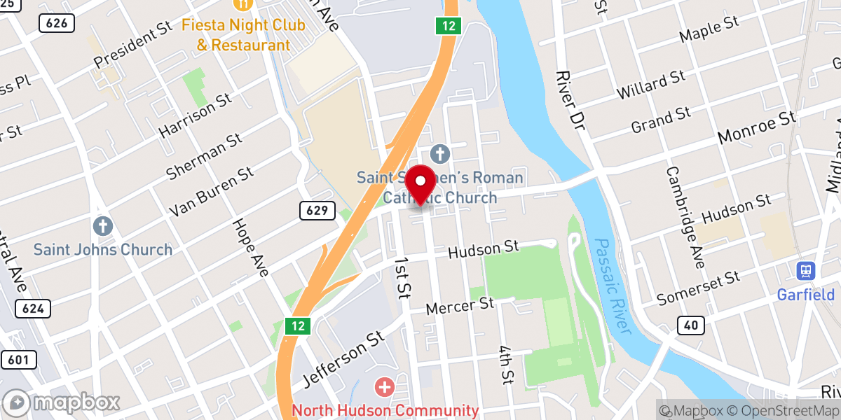 Map showing location of St Mary's Assumption Roman Catholic Church
