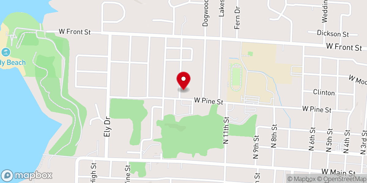 Map showing location of Church of Christ