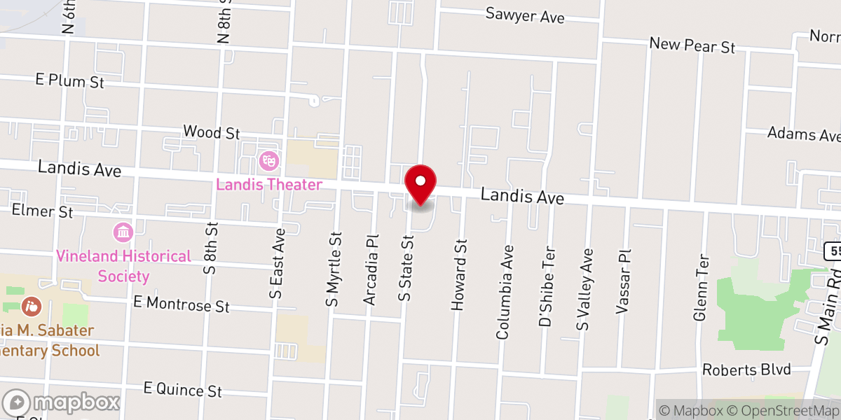 Map showing location of Heavens Way Beth Shan Baptist Church Vineland