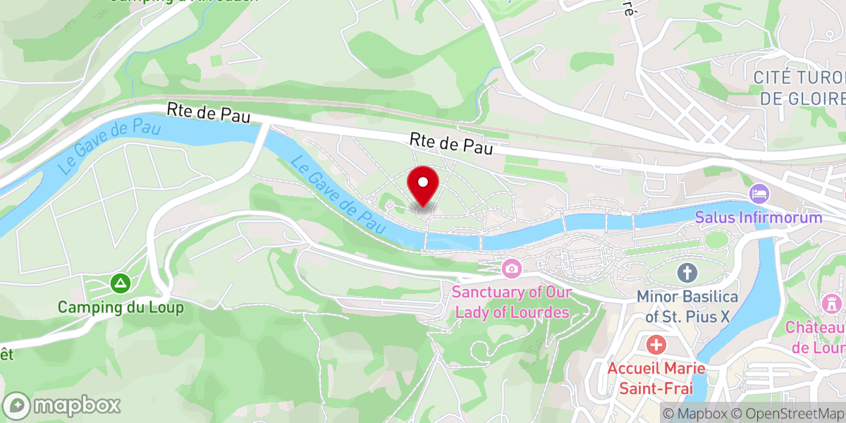 Map showing location of Tente de la Rencontre