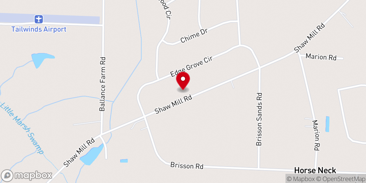 Map showing location of Shaw Mill rd,st pauls,n.c.