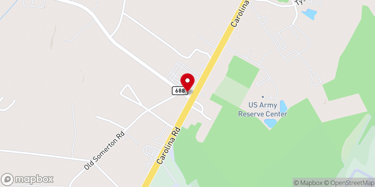 Map showing location of Southside Baptist Church of Suffolk