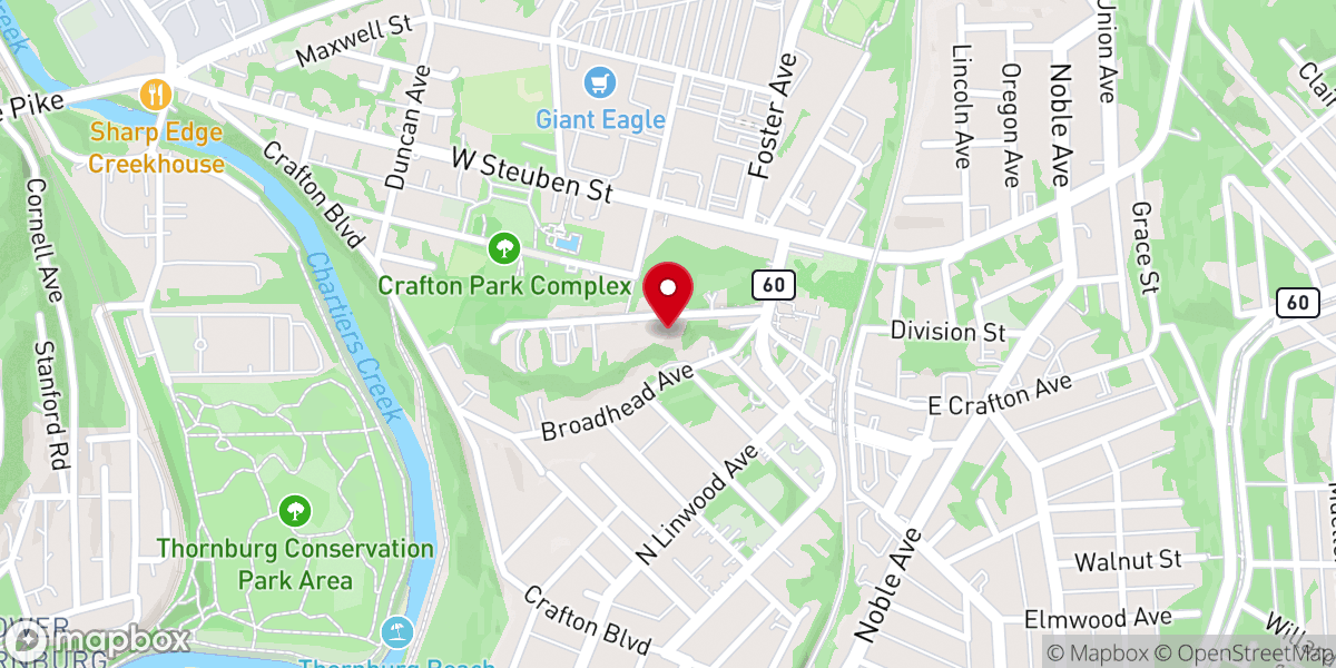 Map showing location of Crafton United Methodist Church / Grace Tabernacle Community Ministry