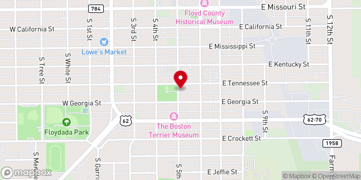 Map showing location of City Park Church of Christ