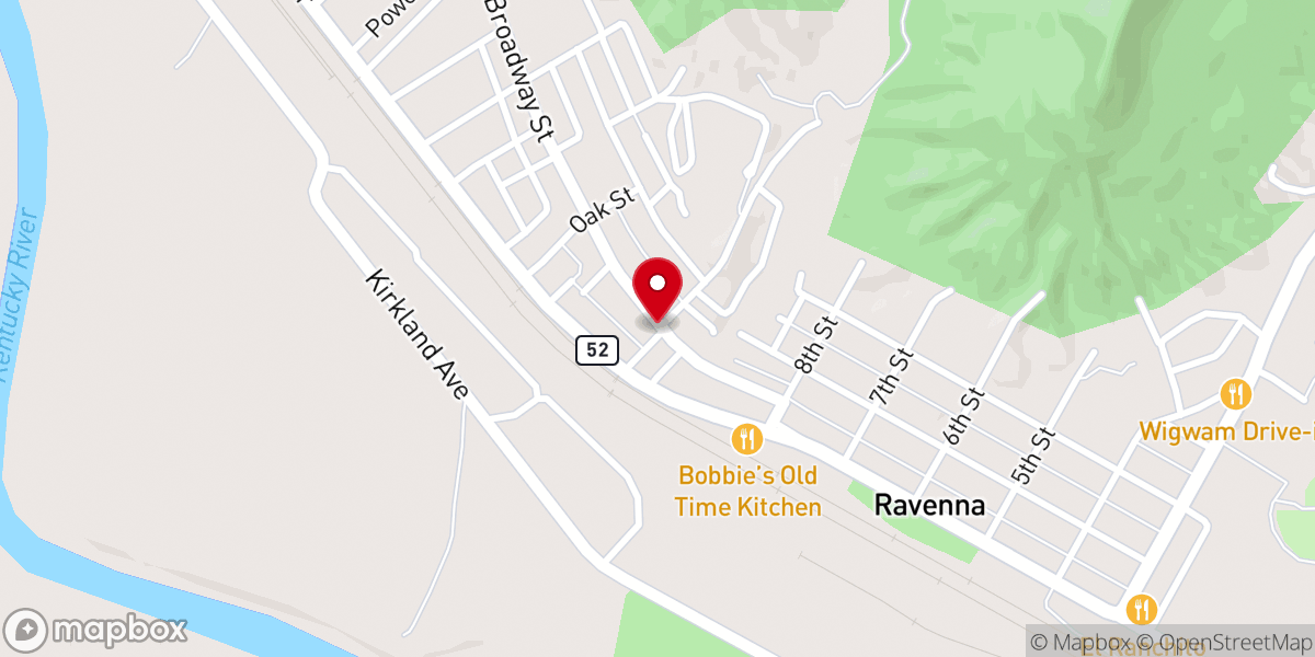 Map showing location of Green Pastures Worship Center