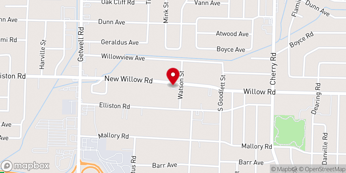 Map showing location of East Side Church of the Nazarene