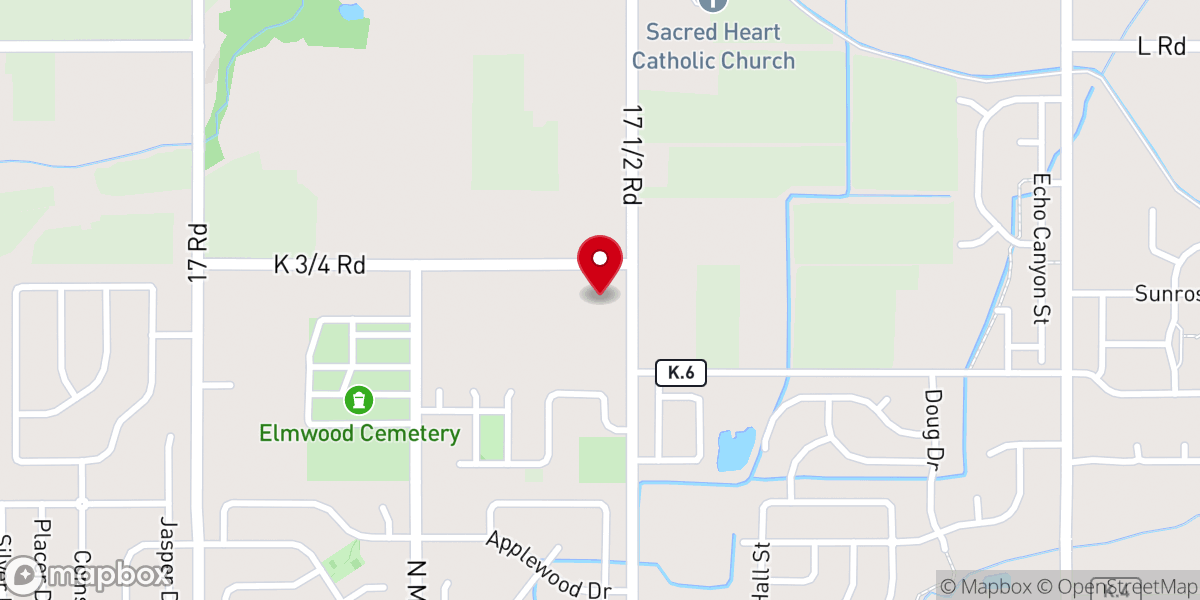Map showing location of Monument View Bible Church