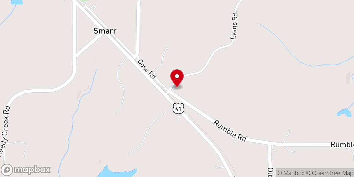 Map showing location of Mt. Zion United Methodist Church