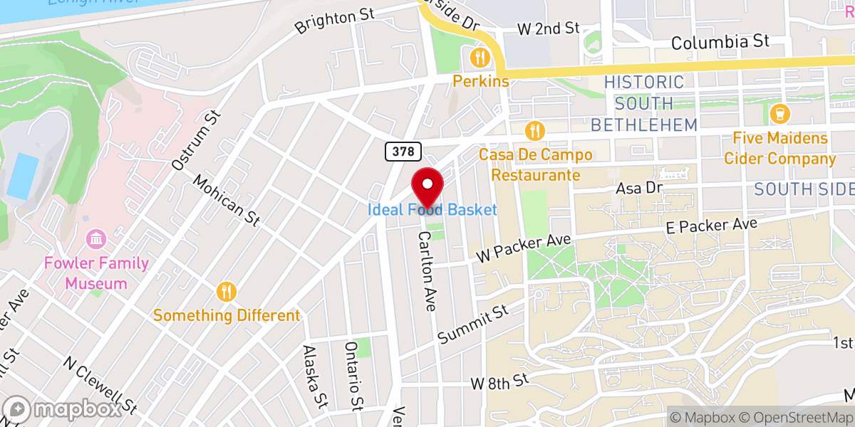 Map showing location of Holy Ghost Church