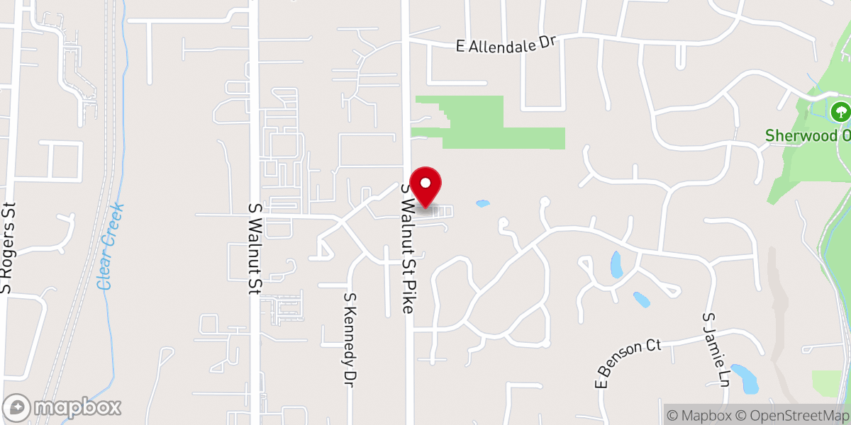 Map showing location of Apostolic Bible Church