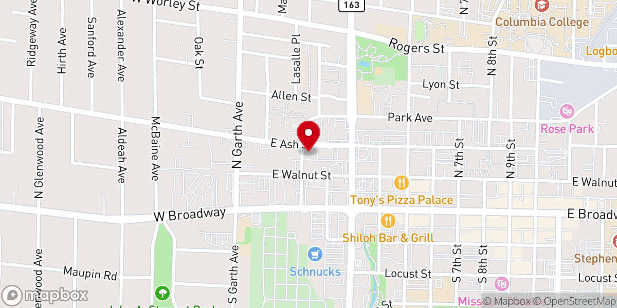Map showing location of Russell chapel Church