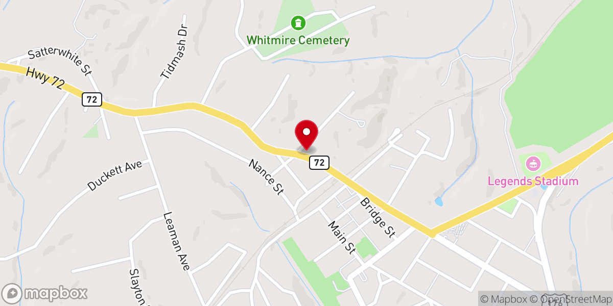 Map showing location of Joe's Market