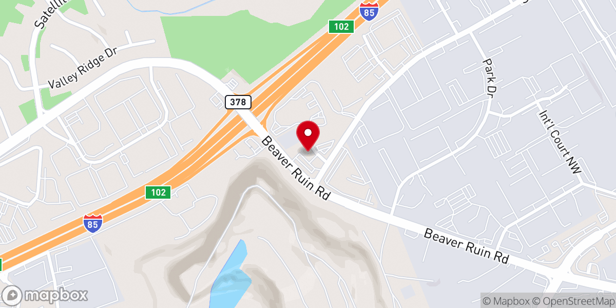 Map showing location of RaceTrac