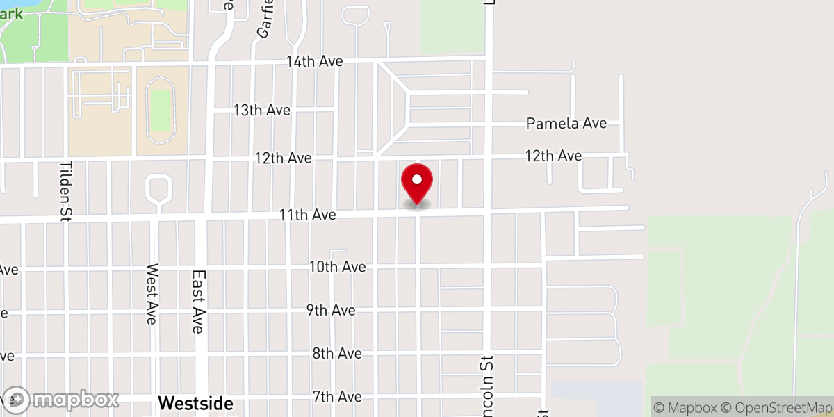 Map showing location of First Presbyterian Church